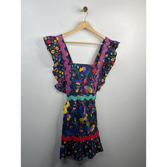 Celia B Women's Blue Amatista Printed Women's Mini Jumper Dress Size: XS NWOT - Picture 3 of 8